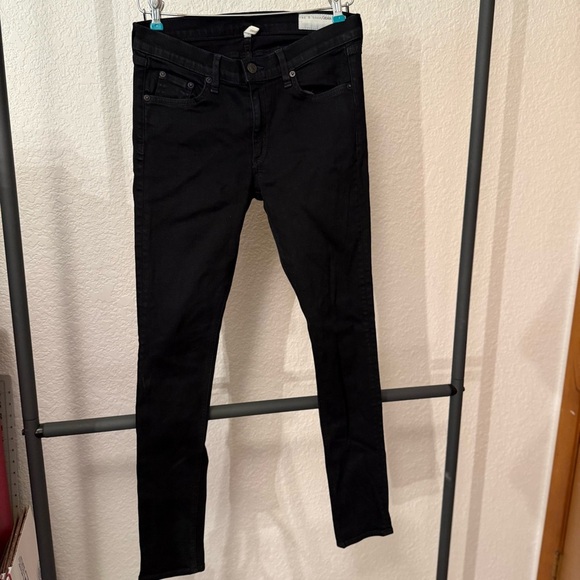 Rag & Bone Coated Black Skinny Jean Size 30. Cut 7195 - Picture 4 of 12